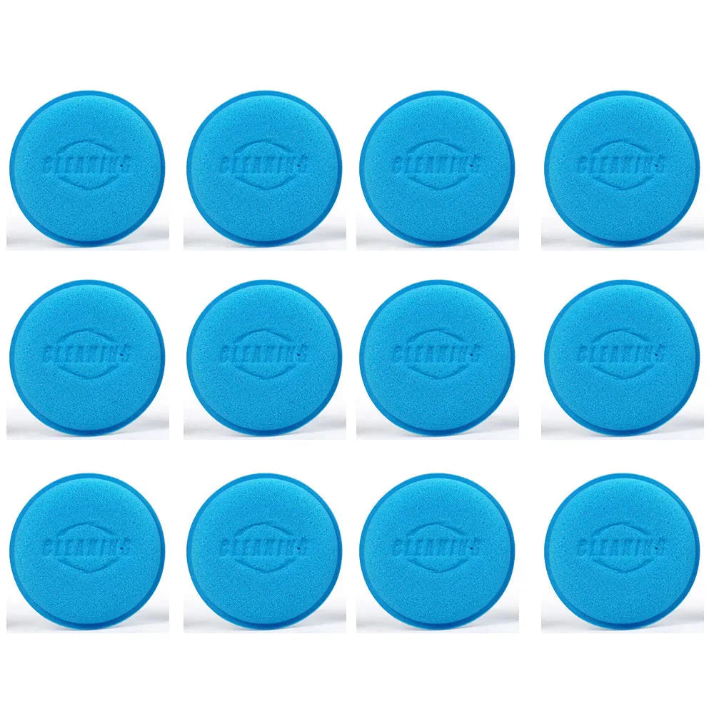 12Pcs Car Foam Sponge Wax Applicator Cleaning Detailing Pads