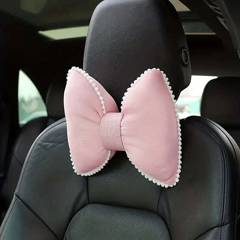 1Pc Fashion Pink Ice Silk Neck Pillow Car Summer Breathable Cool Pillow