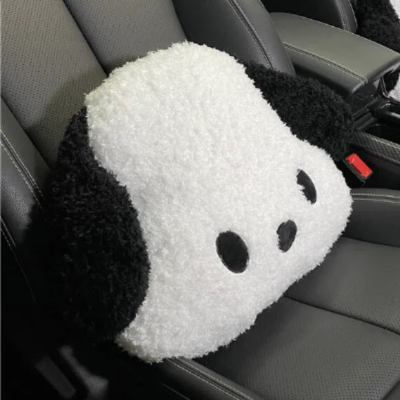 Car Headrest Neck Pillow Waist Rest Cute Plush dog Backrest in the Car Lumbar Support