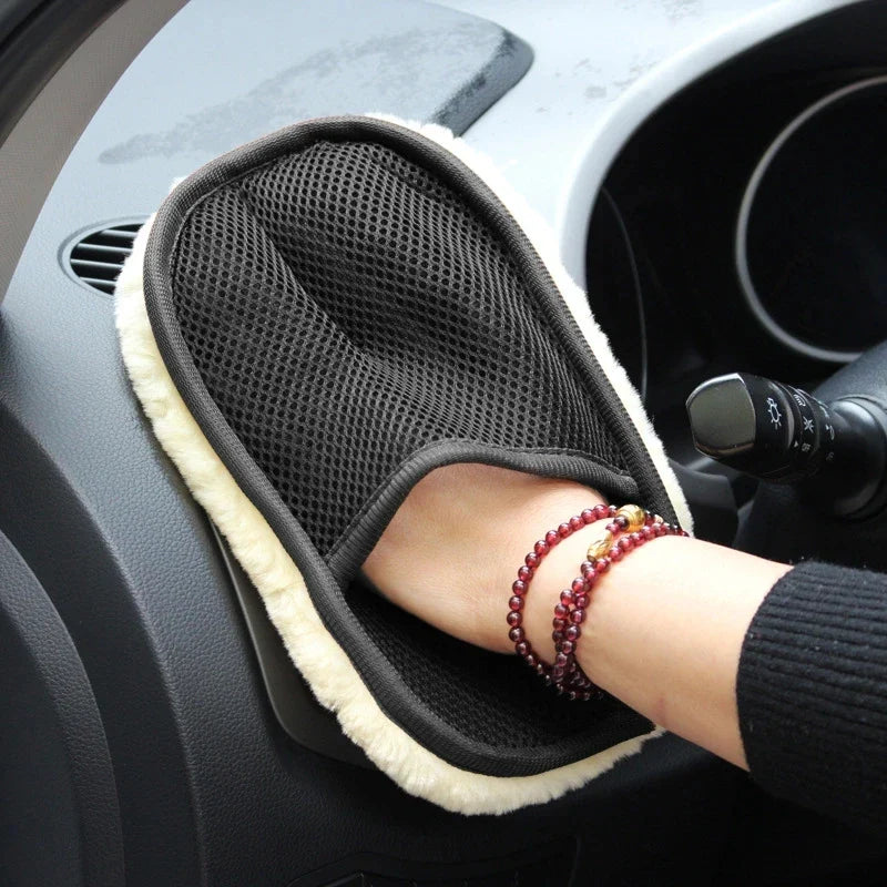 Car Styling Wool Soft Car Washing Gloves Cleaning Brush