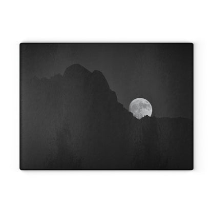 Moon Over Alpine [Glass Cutting Board]