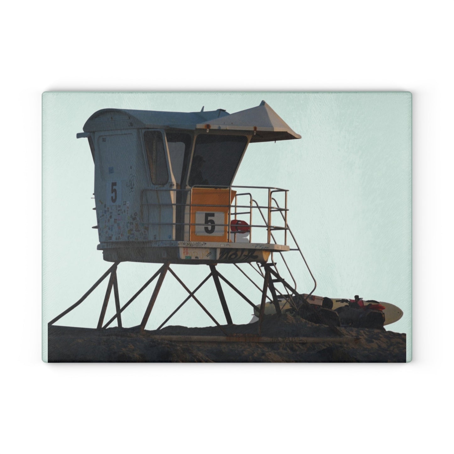 Lifeguard Tower 5 [Glass Cutting Board]