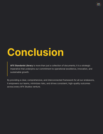 * NEW *  [Digital Download] AFX Standards Library | Operational Procedures & Templates