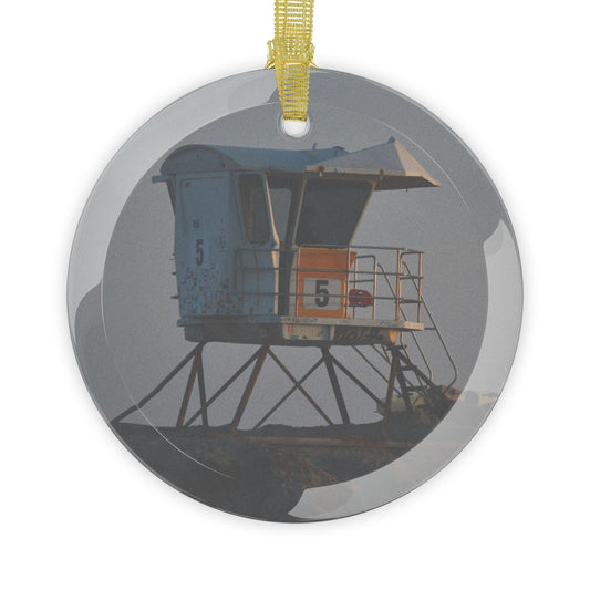 Lifeguard Tower 5 [Glass Ornament]