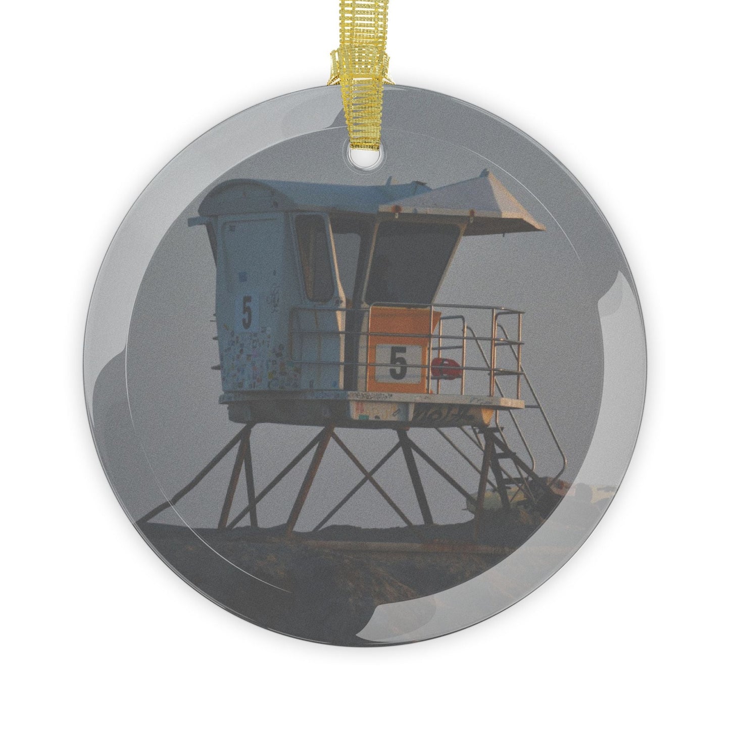 Lifeguard Tower 5 [Glass Ornament]