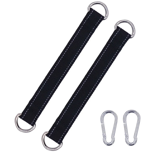 2 Pcs 440 Lbs Heavy Duty Hanging Strap With Carabiner Hook