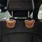 2Pcs Cute Cartoon Bear Car Seat Back Hooks Storage