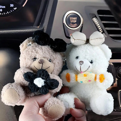 Cute Bear Car Gear Shift Decoration Plush Doll Turn Signal Wiper Doll