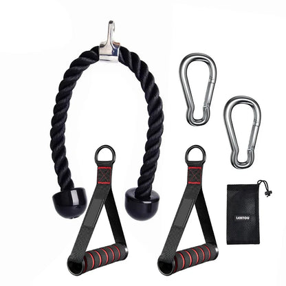 Triceps Lowering Rope Face Pull Handles Push Pull Down Cord