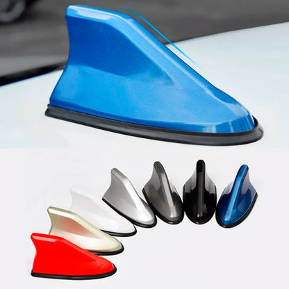 16cm Universal Carbon Fiber Look Car Roof Top Mount Shark Fin Aerial Antenna Toppers