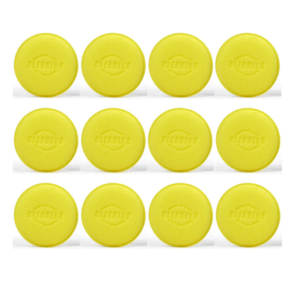 12Pcs Car Foam Sponge Wax Applicator Cleaning Detailing Pads