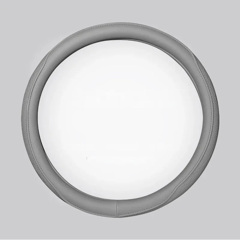 Embossed PU Leather Patchwork Car Steering Wheel Cover