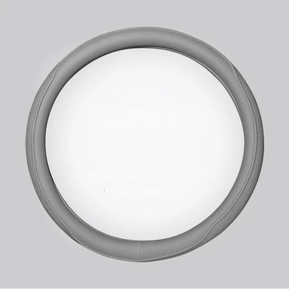 Embossed PU Leather Patchwork Car Steering Wheel Cover