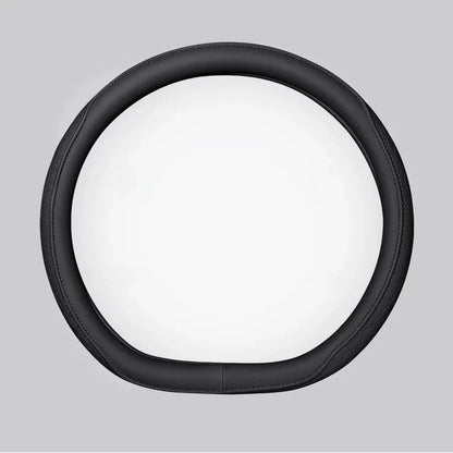 Embossed PU Leather Patchwork Car Steering Wheel Cover