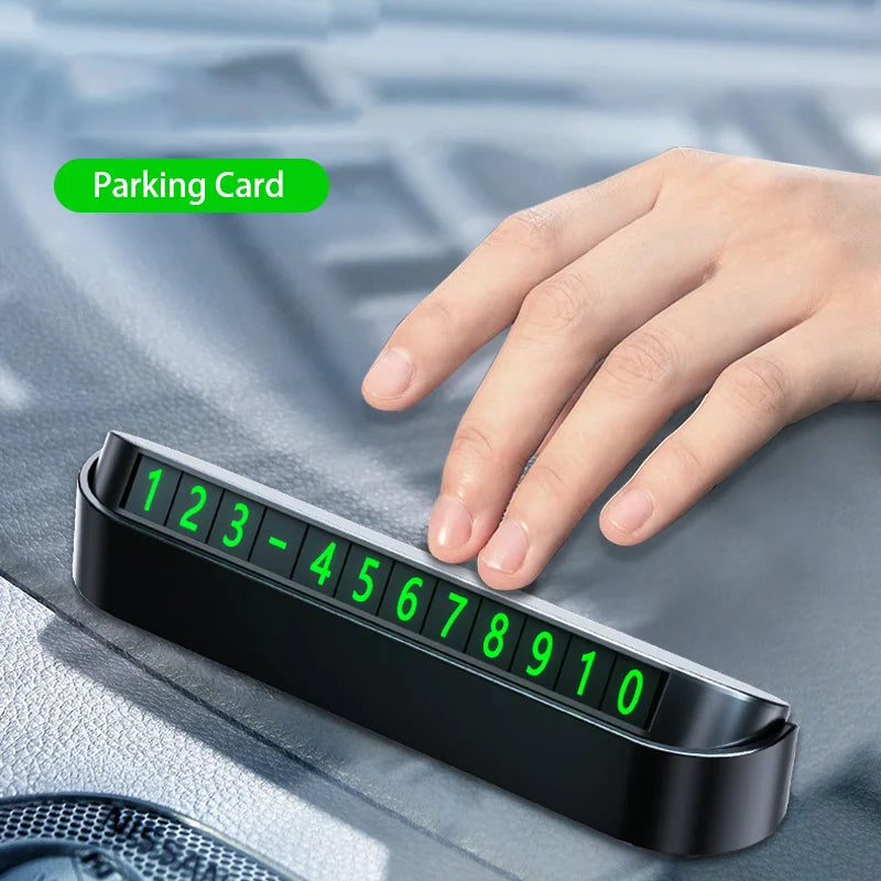 Luminous Car Temporary Parking Card Phone Number Card Plate