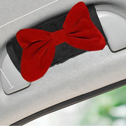 1Pc Cute Cartoon Red Bowknot Car Neck Pillow