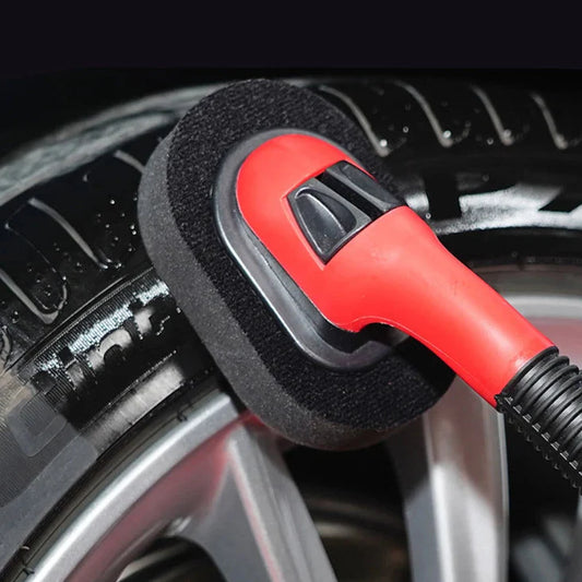 Car Tires Sponge Waxing Polishing Brush With Handle