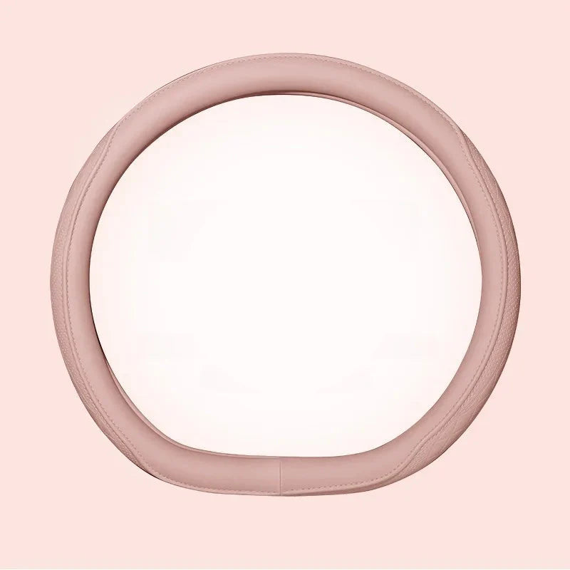 Embossed PU Leather Patchwork Car Steering Wheel Cover