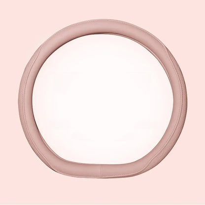 Embossed PU Leather Patchwork Car Steering Wheel Cover