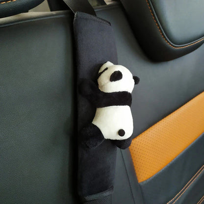 1Pc Cute Cartoon Panda Car Gear Shift Cover Soft Plush