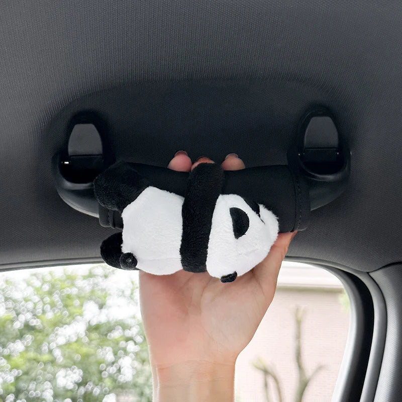 1Pc Cute Cartoon Panda Car Gear Shift Cover Soft Plush