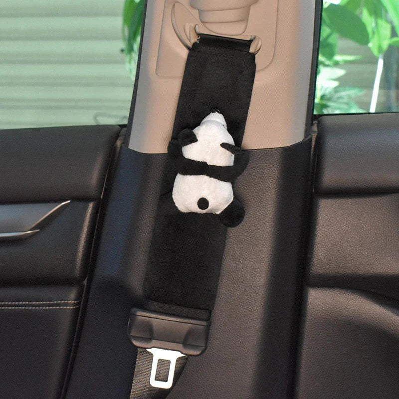 1Pc Cute Cartoon Panda Car Gear Shift Cover Soft Plush