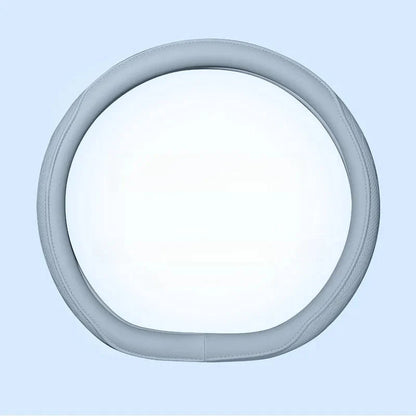 Embossed PU Leather Patchwork Car Steering Wheel Cover