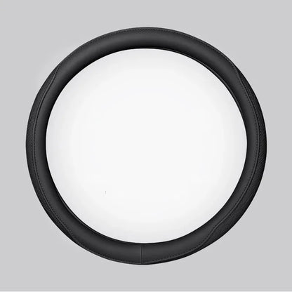 Embossed PU Leather Patchwork Car Steering Wheel Cover