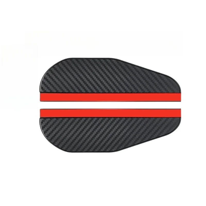 2Pcs Car Rearview Mirror Rain Eyebrow Visor Carbon Fibe Cover
