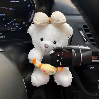 Cute Bear Car Gear Shift Decoration Plush Doll Turn Signal Wiper Doll