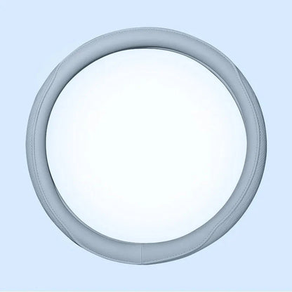 Embossed PU Leather Patchwork Car Steering Wheel Cover